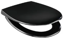 Pressalit Scandinavia Plus siège des toilettes - noir - softclose - quick release - scharnier D05 inox