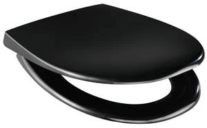 Pressalit Scandinavia Plus siège des toilettes - noir - softclose - quick release - scharnier D05 inox