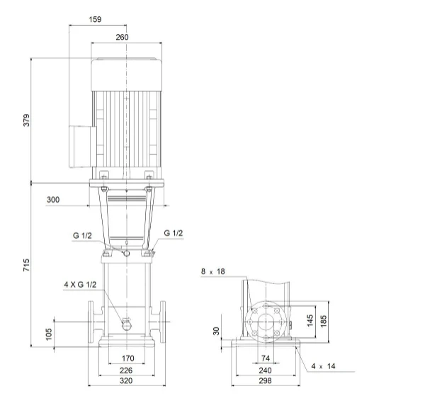 GRUNDFOS CRN32-4 A-F-A-E-HQQE 3x400/690 50 HZ