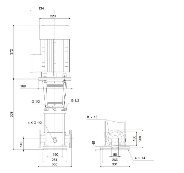 GRUNDFOS CRN45-1 A-F-A-E-HQQE 3x400D 50 HZ