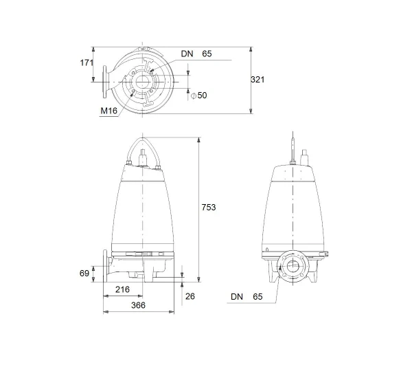 GRUNDFOS SE1.50.65.22.2.50D.B