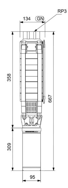 GRUNDFOS SP30- 1 Rp3 4"3X380-415/50 1.10kW
