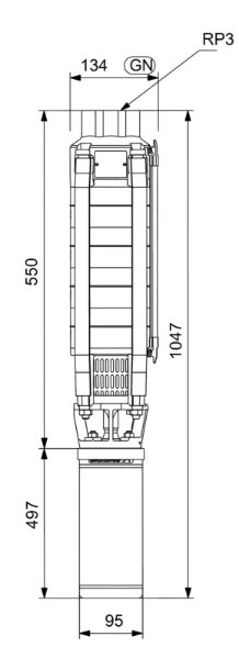 GRUNDFOS SP30- 3 Rp3 4"3X380-415/50 3.0kW
