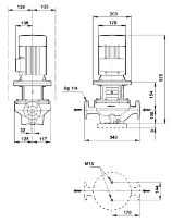 Grundfos In-line pompe TP 32-200/2 A-F-A-BQQE-GW1