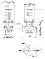 Grundfos In-line pompe TP 32-460/2 A-F-A-BQQE-KW1