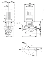 Grundfos In-line pompe TP 32-580/2 A-F-A-BQQE-LW1
