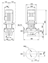 Grundfos In-line pompe TP 40-360/2 A-F-A-BQQE-KW1