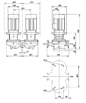 Grundfos In-line pompe TPD 40-300/2 A-F-A-BQQE-JW1