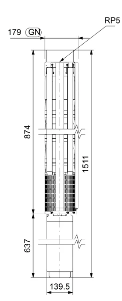 GRUNDFOS SP77- 3 Rp5 6"3X380-415/50 11kW