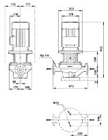 Grundfos In-line pompe TP 65-110/4 A-F-A-BQQE-GW3
