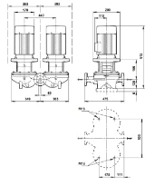 Grundfos In-line pompe TPD 65-110/4 A-F-A-BQQE-GW3