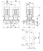 Grundfos In-line pompe TPD 65-240/4 A-F-A-BQQE-KW3