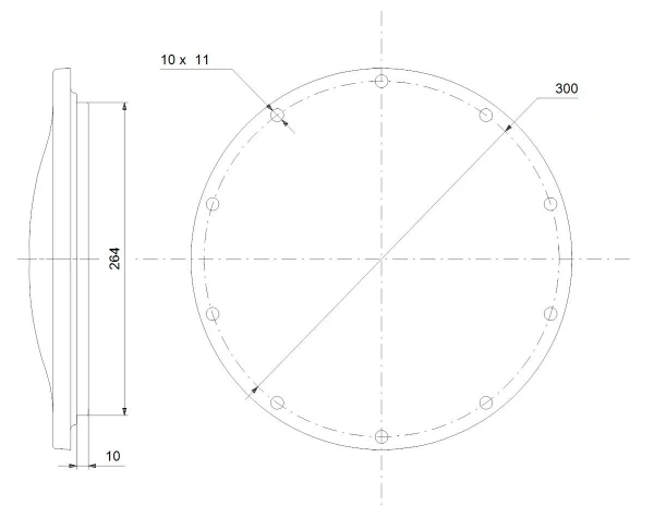 GRUNDFOS Set, Blind flange D264