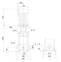 GRUNDFOS CRI20-17 A-P-A-E-HQQE 3x400/690 50 HZ