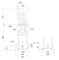 GRUNDFOS CRI15-10 A-P-A-E-HQQE 3x400/690 50 HZ