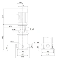 GRUNDFOS CRI1-17 A-P-A-E-HQQE 3x230/400 50HZ