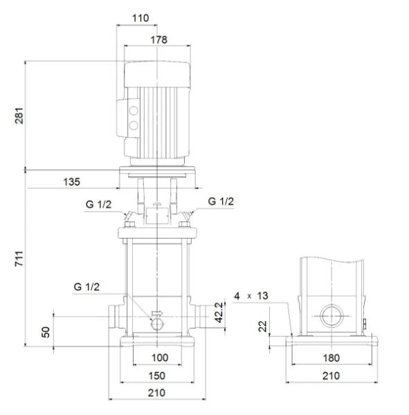 GRUNDFOS CRI1-27 A-P-A-E-HQQE 3x230/400 50HZ
