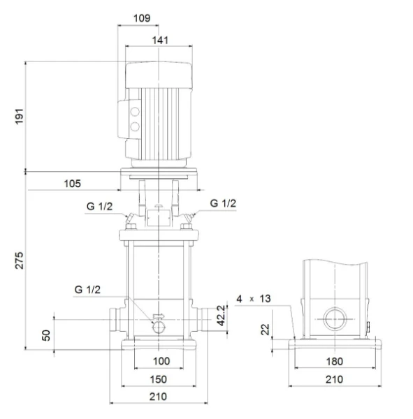 GRUNDFOS CRI3-4 A-P-A-E-HQQE 3x230/400 50HZ