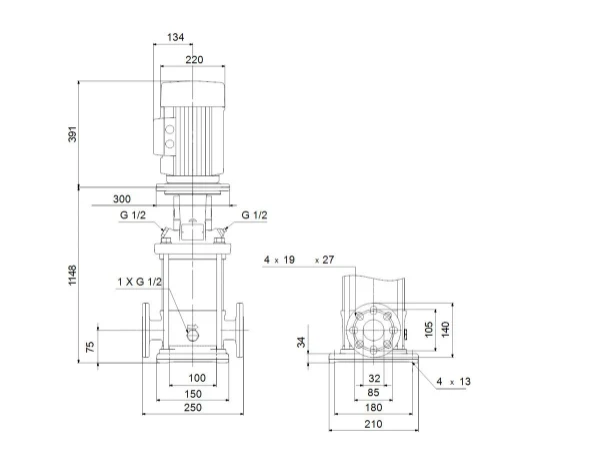 GRUNDFOS CRI5-32 A-FGJ-A-E-HQQE 3x400D 50HZ