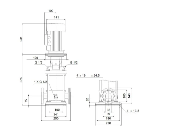 GRUNDFOS CR3-8 A-FGJ-A-E-HQQE 3x230/400 50HZ