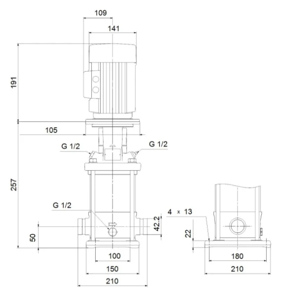 GRUNDFOS CRN3-2 A-P-A-E-HQQE 3x230/400 50HZ