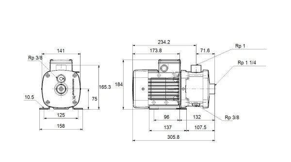 GRUNDFOS CM5-2 A-R-G-E-AQQE F-A-A-N