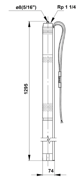 GRUNDFOS SQF 1.2-3 Rp 1 1/4 cpl.