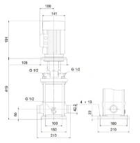 GRUNDFOS CRI1S-12 A-P-A-E-HQQE 3x230/400 50HZ