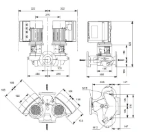 Grundfos In-line pompe TPE2 D 100-150 N-A-F-A-BQQE-HWB