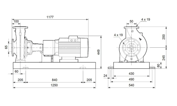 Grundfos NK 50-200/210AA2F2AESBQQEPW1