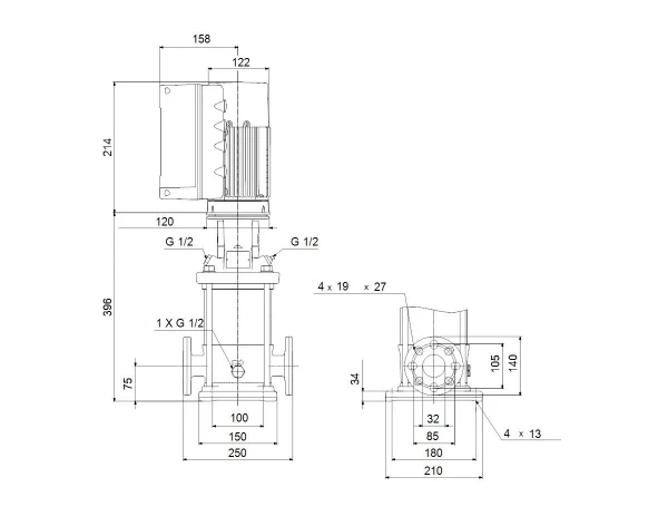GRUNDFOS CRNE1-9 A-FGJ-A-E-HQQE 1x200-240 60HZ