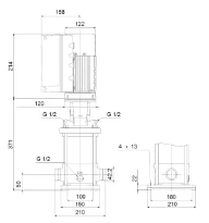 GRUNDFOS CRNE1-9 N-P-A-E-HQQE 1x200-240 60HZ
