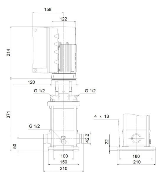 GRUNDFOS CRNE1-9 N-P-A-E-HQQE 1x200-240 60HZ