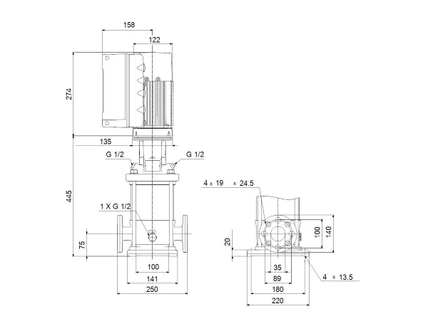 GRUNDFOS CRE3-11 A-FGJ-A-E-HQQE 3x380-500 60HZ