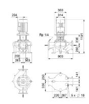 Grundfos In-line pompe TP 200-150/4 A-F-A-BQQE-OW3