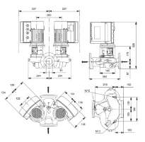 Grundfos In-line pompe TPE2 D 80-40 N-AI-F-A-BQQE-CYA