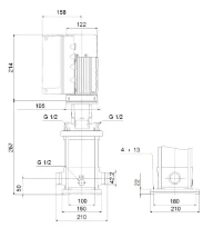 GRUNDFOS CRNE3-2 A-P-A-E-HQQE 1x200-240 60HZ