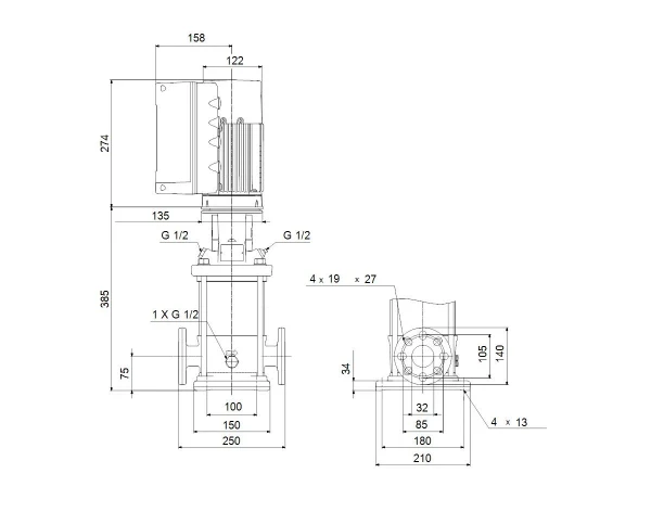 GRUNDFOS CRNE5-5 A-FGJ-A-E-HQQE 3x380-500 60HZ