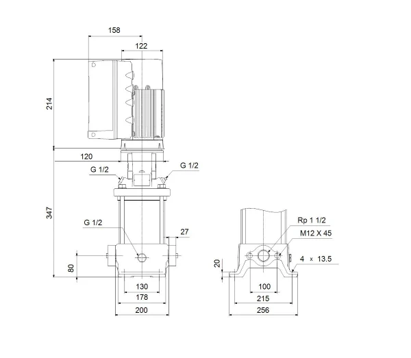 GRUNDFOS CRE10-1 N-A-A-E-HQQE 1x200-240 60 HZ