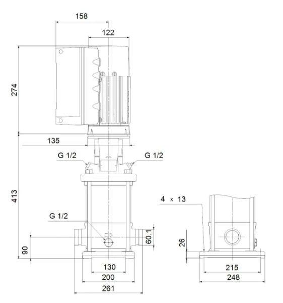 GRUNDFOS CRNE20-1 N-P-A-E-HQQE 3x380-500 60 HZ