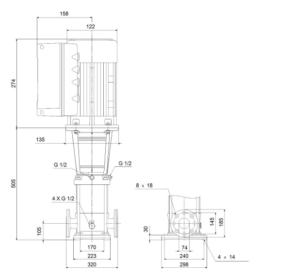 GRUNDFOS CRE32-1-1 A-F-A-E-HQQE 3x380-500 60 HZ
