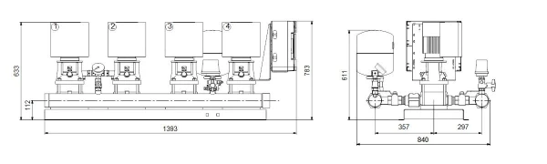 GRUNDFOS Hydro Multi-E 4 CRIE5-4 U2 A-A-A-A