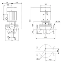 Grundfos In-line pompe TP 40-60/2 A-F-A-BQQE-CX1