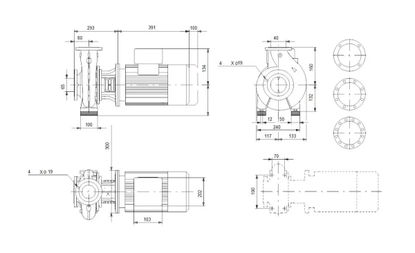 Grundfos NB 40-160/158AASF2AESBQQELW1