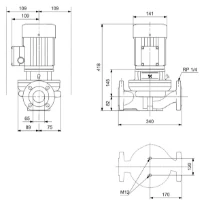 Grundfos In-line pompe TP 65-60/2 A-F-A-BQQE-EX1