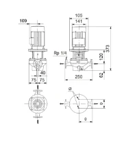 Grundfos In-line pompe TP 40-90/2 A-F-A-BQQE-DW1