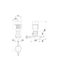 Grundfos In-line pompe TP 32-50/2 A-O-A-BQQE-AX1