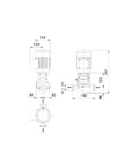 Grundfos In-line pompe TP 25-80/2 A-O-A-BQQE-BW1