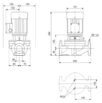 Grundfos In-line pompe TP 50-30/4 A-F-A-BQQE-CX3
