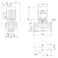 Grundfos In-line pompe TP 80-120/2 AI-F-A-BQQE-HW1